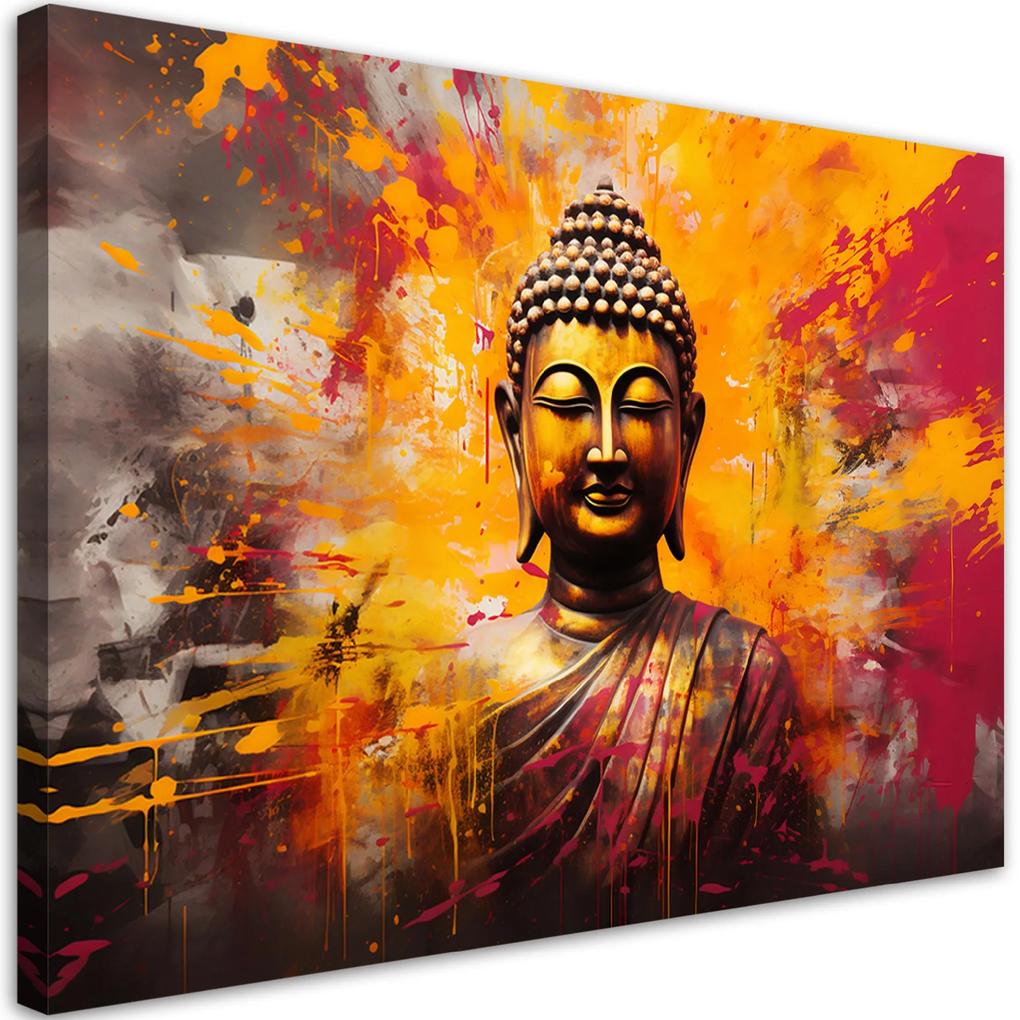 Gario Obraz na plátne Socha Budhu na abstraktnom pozadí Rozmery: 60 x 40 cm