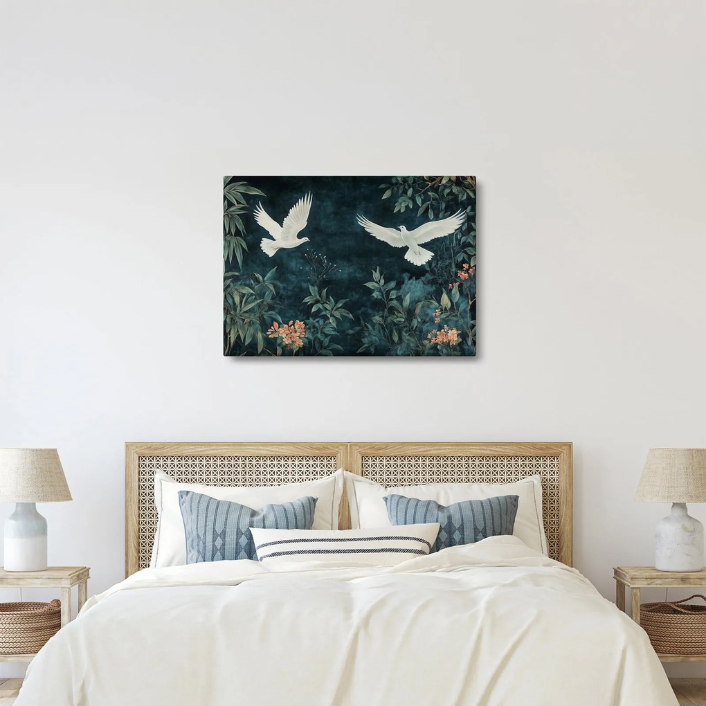Obraz - Dve holubice (70x50 cm)
