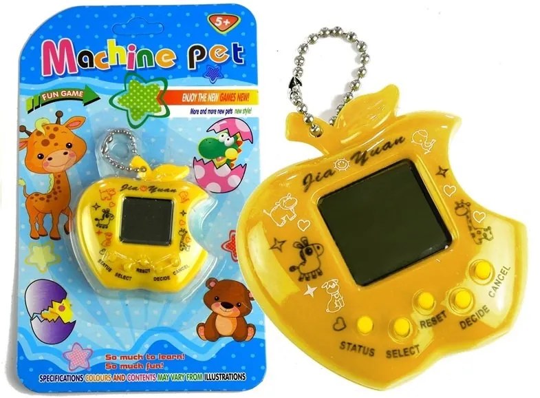 LEAN TOYS Tamagotchi v tvare jablka - žlté