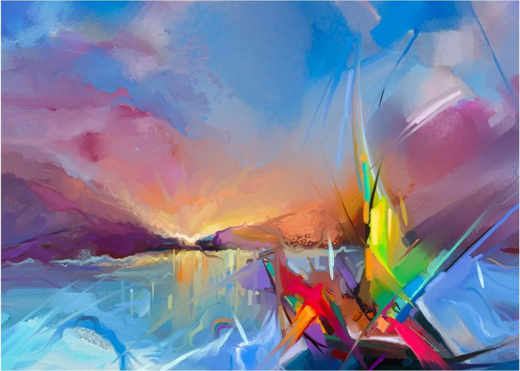 Obraz - Západ slnka (70x50 cm)