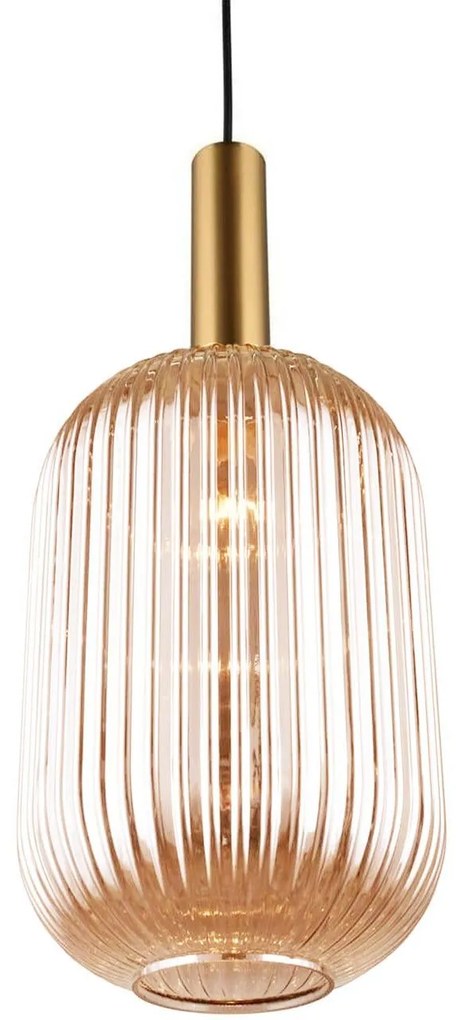 Toolight -  sklenené stropné svietidlo Amber APP458-1CP, oranžová, OSW-00588