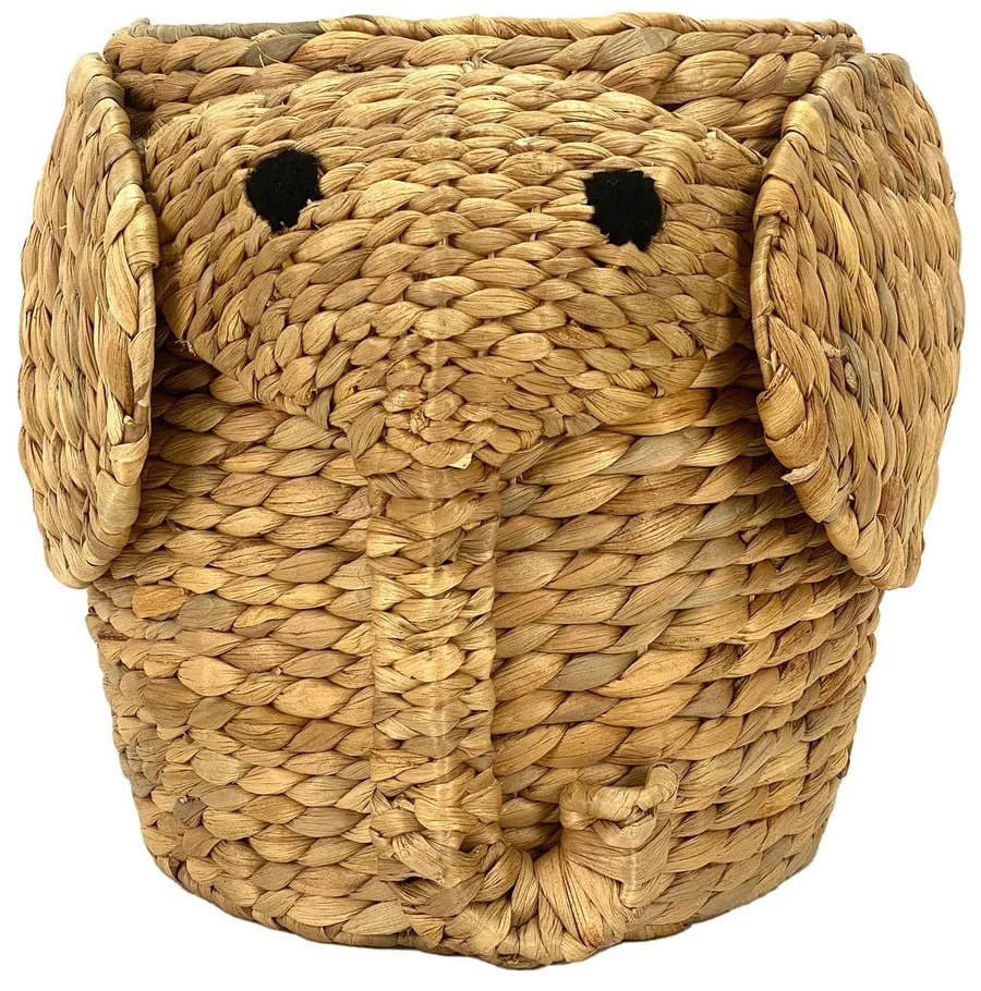 Detský kôš na hračky z vodného hyacintu v prírodnej farbe ø 30x35 cm Elephant – Compactor