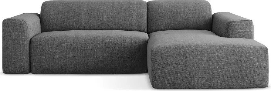 Sivá rohová pohovka (pravý roh/s leňoškou) Keli – Makamii