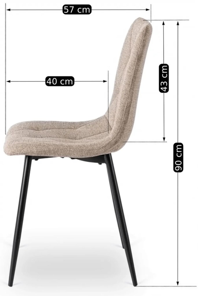 PROXIMA.store - Čalúnená jedálenská stolička ROBIN 2 FARBA: béžová