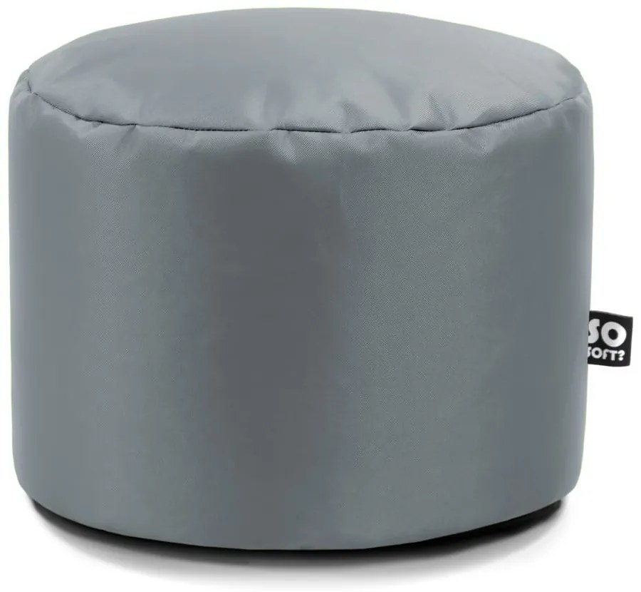 Sivý detský sedací vak z imitácie kože Dot M – So Soft?