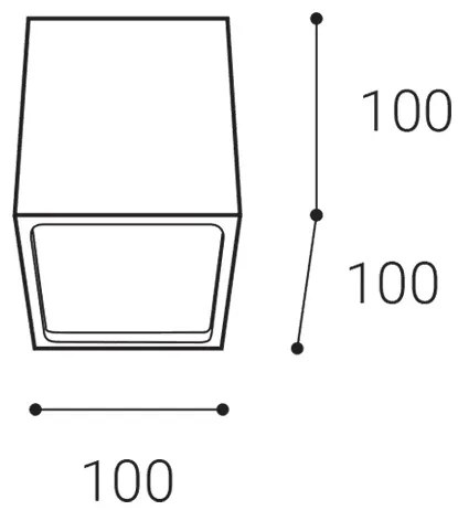 LED2 Vonkajšie stropné LED osvetlenie CUBE, 12W, teplá biela, štvorcové, biele, IP54