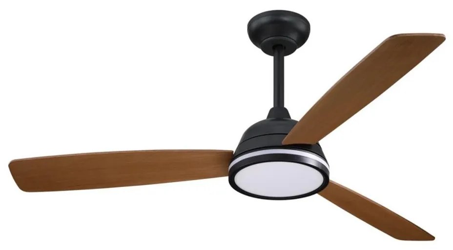 Aigostar B.V. Aigostar-LED Stmievateľný str. ventilátor LED/20W/230V 2700-6500K 132cm+DO hnedá AI1564