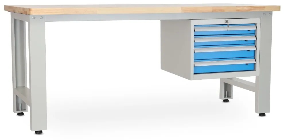 Dielenský stôl Solid OAK-04, 210 cm, závesný box, dub