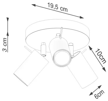 Sollux SL.1503 - Bodové svietidlo RING 3xGU10/10W/230V zelená