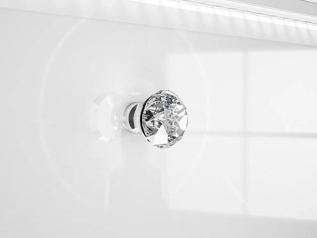 KOMODA CRISTINE BIELY LESK + ZRKADLO 160 cm