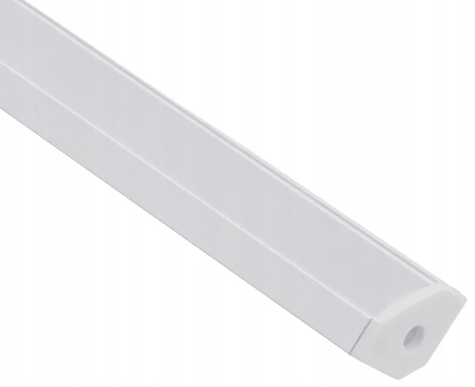 BERGE LED hliníkový profil rohový 1m biely - sada
