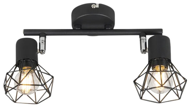 Art Deco nastaviteľné bodové svetlo čierne 2-svetlo - Mosh 2