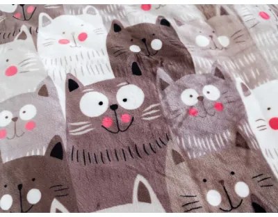MKLozkoviny.sk Francúzske obliečky mikroplyš Exclusive – Cats 220x200/70x90 cm
