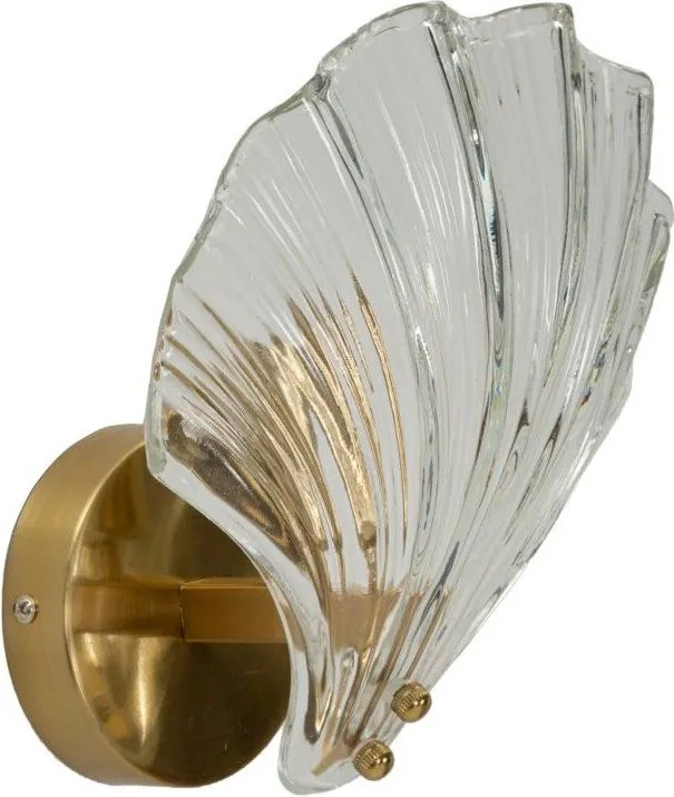 Sklenené nástenné svietidlo v zlatej farbe Da Muro Shell – Mauro Ferretti