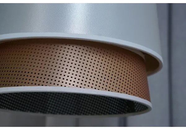 Duolla - Prisadený luster BELL SHINY 1xE27/15W/230V pr. 25 cm biela/medená