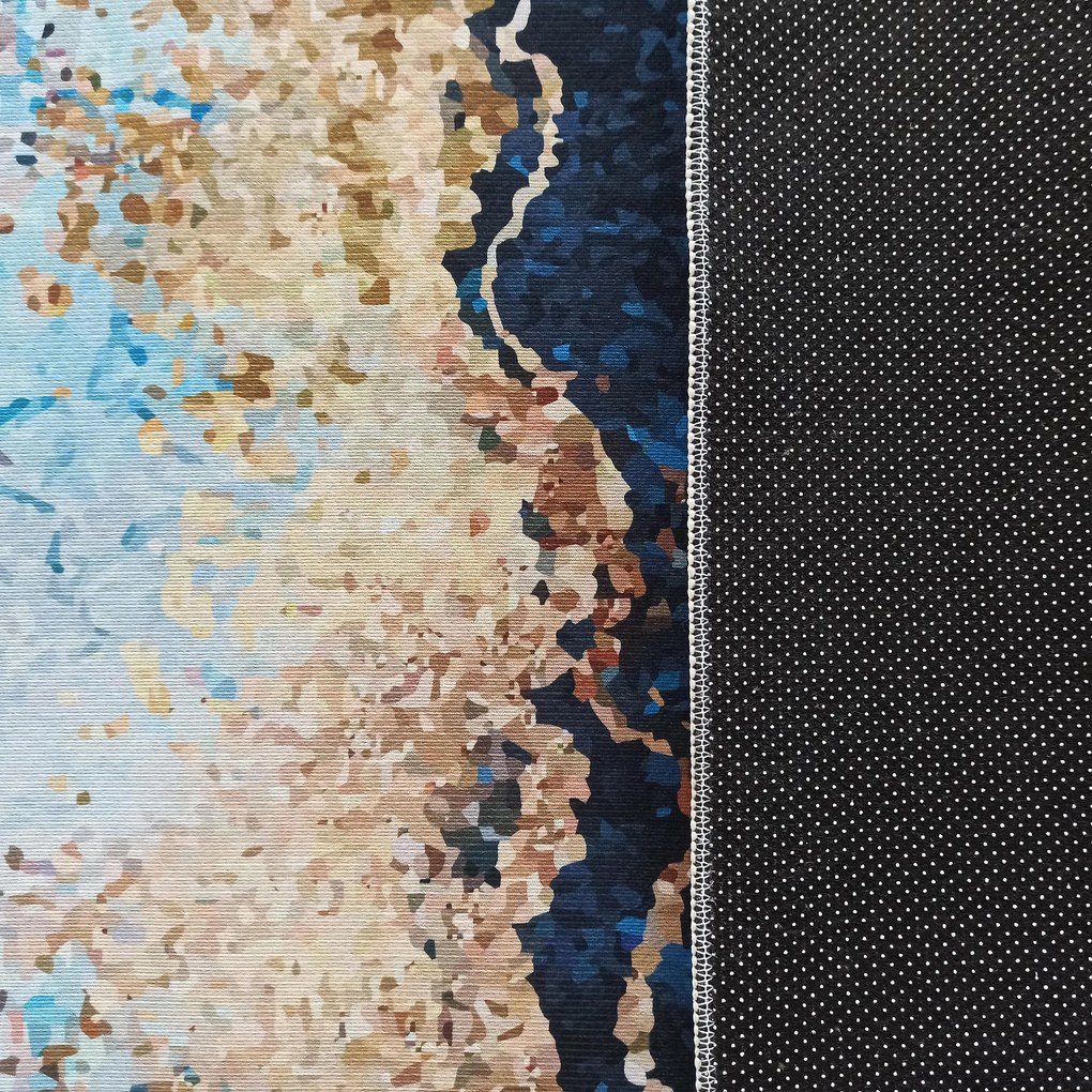 DY Modrý koberec s abstraktným vzorom Horeca-New 111 Rozmer: 160x220 cm