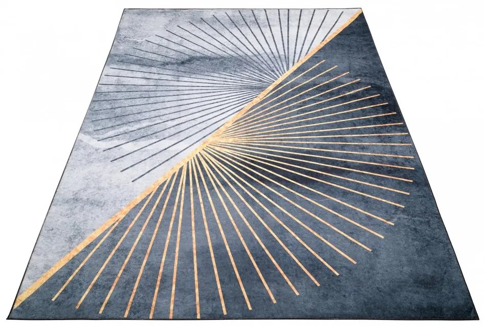 Sivý moderný koberec s jednoduchým vzorom Šírka: 80 cm | Dĺžka: 150 cm