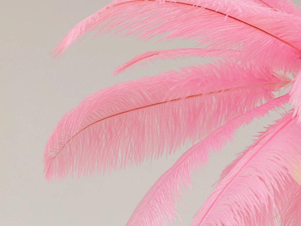Feather Palm závesná lampa Ø87 cm ružová