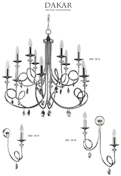 Jupiter 1599 - DK 12 CH - Luster DAKAR 12xE14/40W