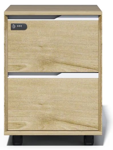 Mobilný kancelársky kontajner Houseland Profit Lex 01 prírodný dub/biela