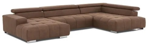 Rohová sedacia súprava do U TROPEA pravá hnedá