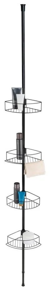 WENKO 24568100-Rohová polica DOLCEDO 31x230 cm nerez/čierna