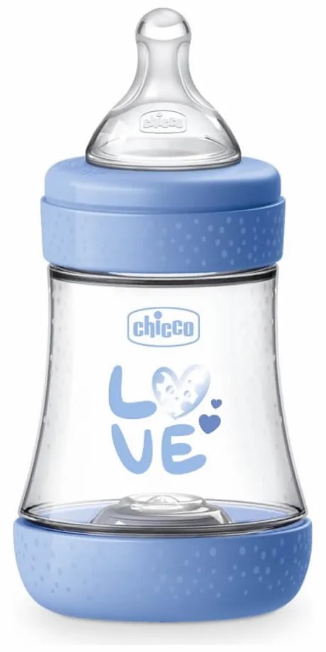 Fľaša dojčenská Perfect5 silikón 150ml chlapec