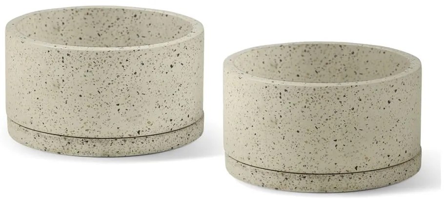 Betónové kvetináče v súprave 2 ks ø 30 cm Terrazzo – Bonami Selection