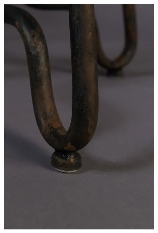 Čierna kovová vysoká stolička Dutchbone Ovid, výška 88 cm