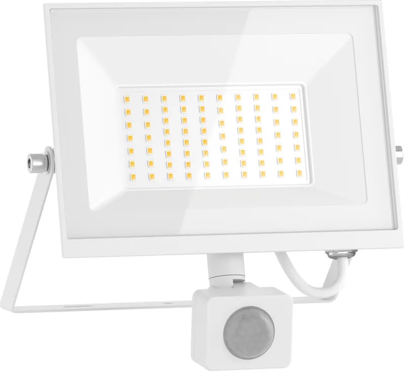 Mexen Luxpro+ LED reflektor s pohybovým senzorom, 50W, neutrálna - 4000K, 5500 lm, biela - L236-050-40-20
