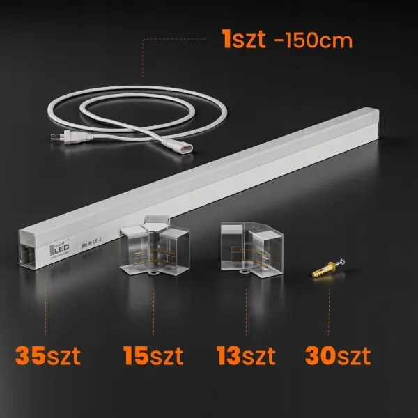 LED stropné svietidlo LED/350W/85-265V 6500K 313x298 cm CRI 90 IP44 biela