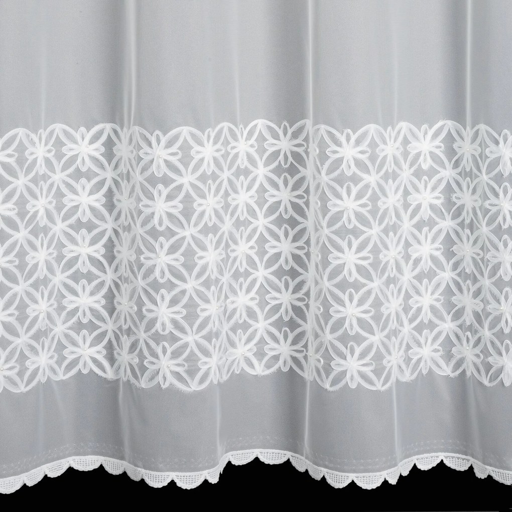 ZÁCLONA NA KRÚŽKOCH EVA MINGE LIWIA 140X250 CM BIELA