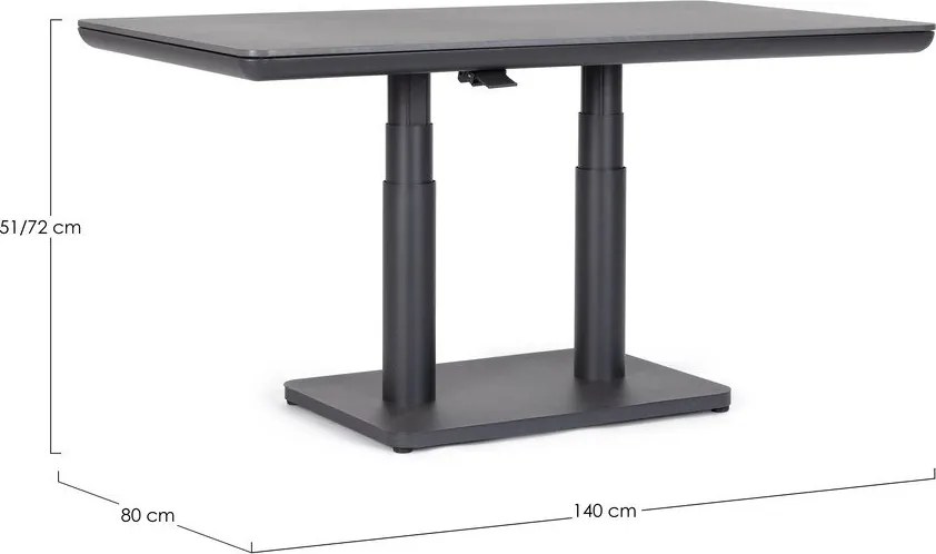 Hliníkový záhradný jedálenský stôl 80x140 cm Miguel – Bizzotto