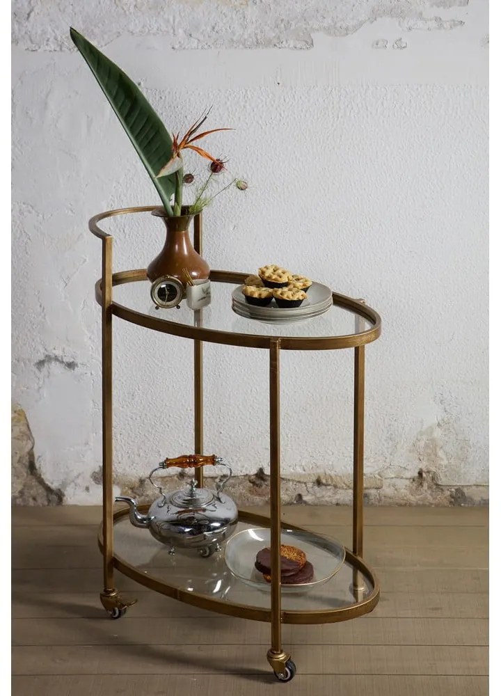 Servírovací stolík na kolieskach 35x67 cm Push – WOOOD