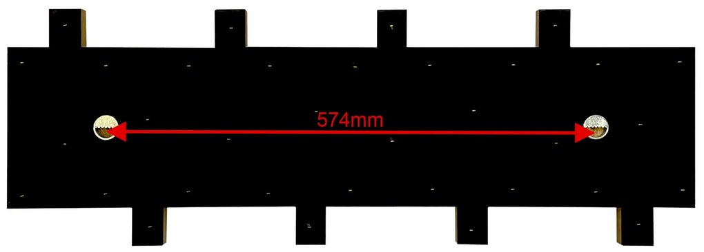 Dekorstudio Vešiak na stenu Lamele mini 80cm