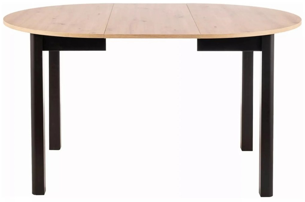Rozkladací jedálenský stôl Dante I 102/144 cm dub s remeselným vzhľadom/čierny