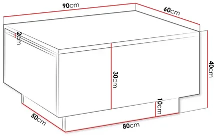Konferenčný stolík Nasonat 90 x 60 (mramor biely) (s úl. priestorom). Vlastná spoľahlivá doprava až k Vám domov. 1103744