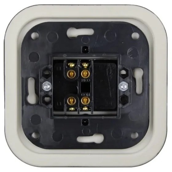 Elhard Štvorcový keramický vypínač s kolískou č.5, čierny KV1305B