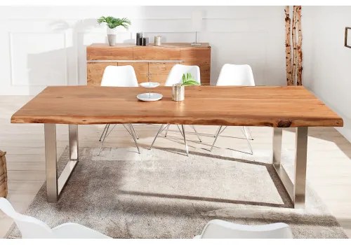 Jedálenský stôl Mammut 200x100cm Masív drevo Acacia  - Komfort-nábytok