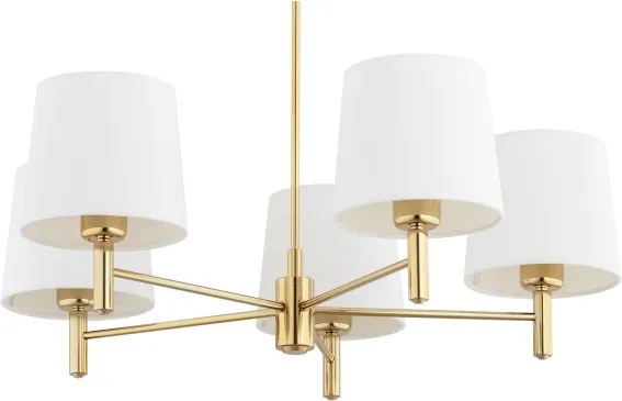 BRILAGI - Luster MONTE na tyči 5xE27/60W/230V krémová/zlatá