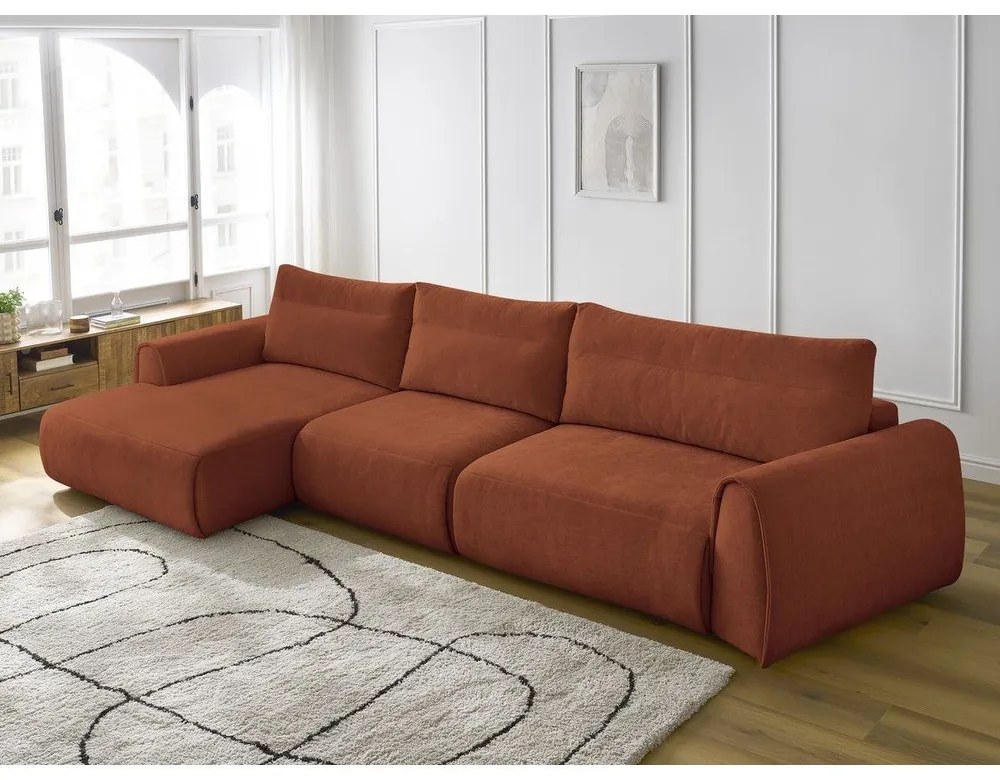 Oranžová rohová pohovka Aden – Bobochic Paris