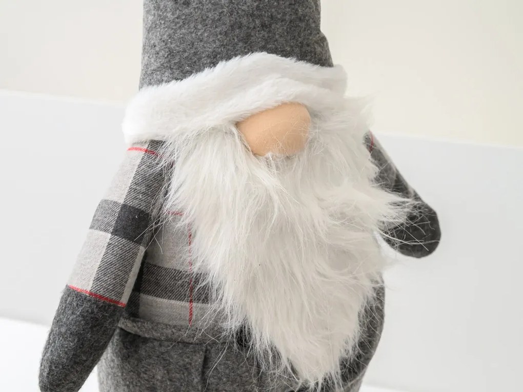 Dekoratívny trpaslík GNOME 90 cm, sivý