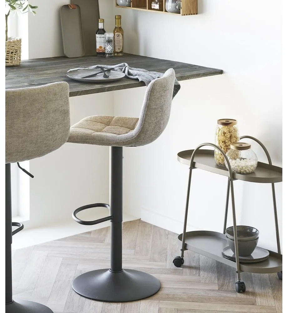 Béžová čalúnená barová stolička s nastaviteľnou výškou (výška sedadla 61 cm) Middelfart – House Nordic