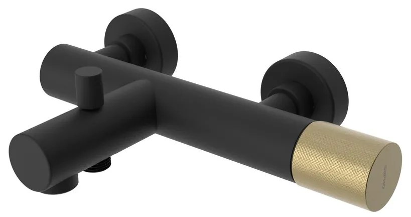 Sapho Sapho, ULTRATAP nástenná vaňová batéria, čierná mat/zlato mat, UT010TBG