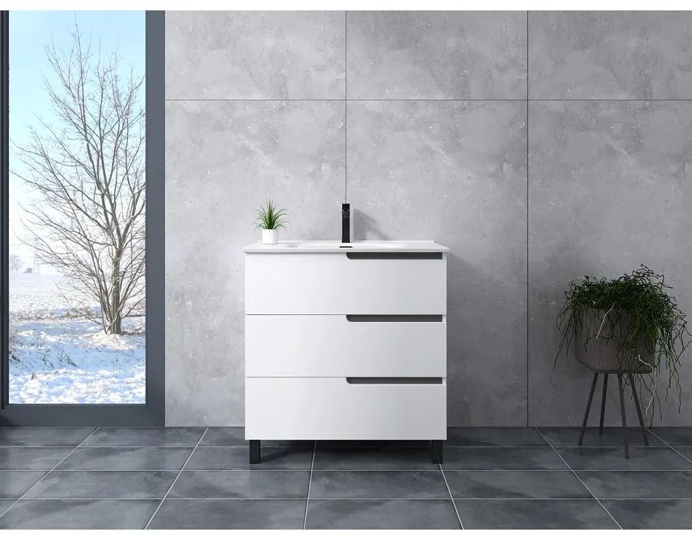 Torino White Kúpeľňová skrinka s umývadlom 100cm