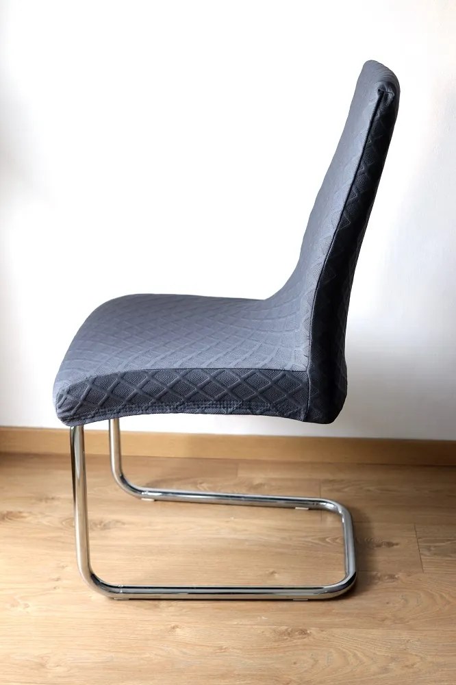 Home Elements Poťah na stoličku, tmavo sivý Množstvo: 4 ks