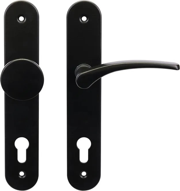 RK.SPLIT.P.CE pravá kľučka + guľa čierna čierna 72mm na Vložku