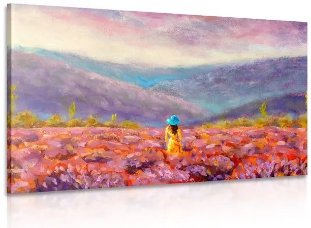 Obraz dievča v žltých šatách