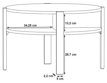Konferenčný stolík RINO čierny