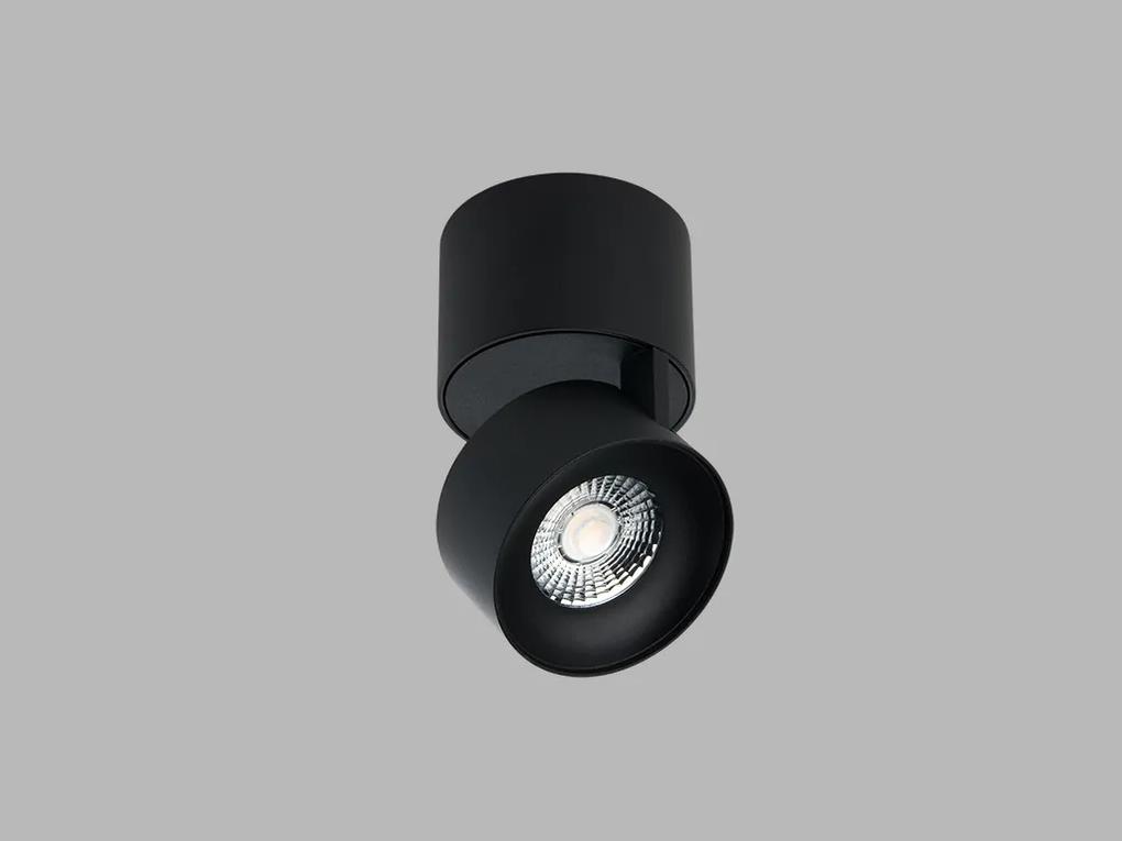 LED2 Bodové flexibilné stropné LED osvetlenie KLIP, 11W, teplá biela, okrúhle, čierne